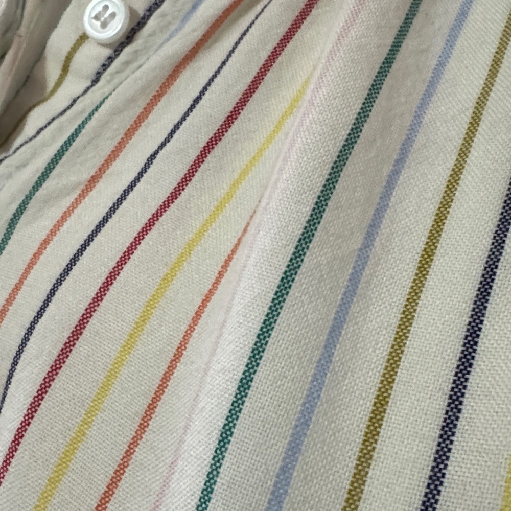 Madewell Central Stripe Popover Shirt-Sz M-Over Sized-Cotton-Multi Color-EUC - Picture 4 of 16